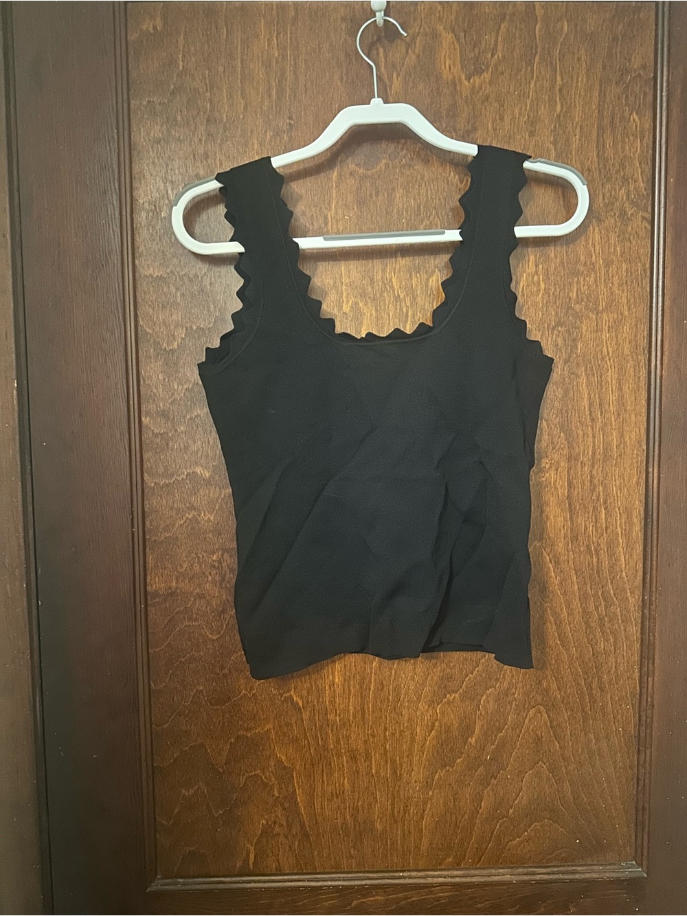 TUCKERNUCK Black Ric Rac Compression Tank Size L - Picture 2 of 5